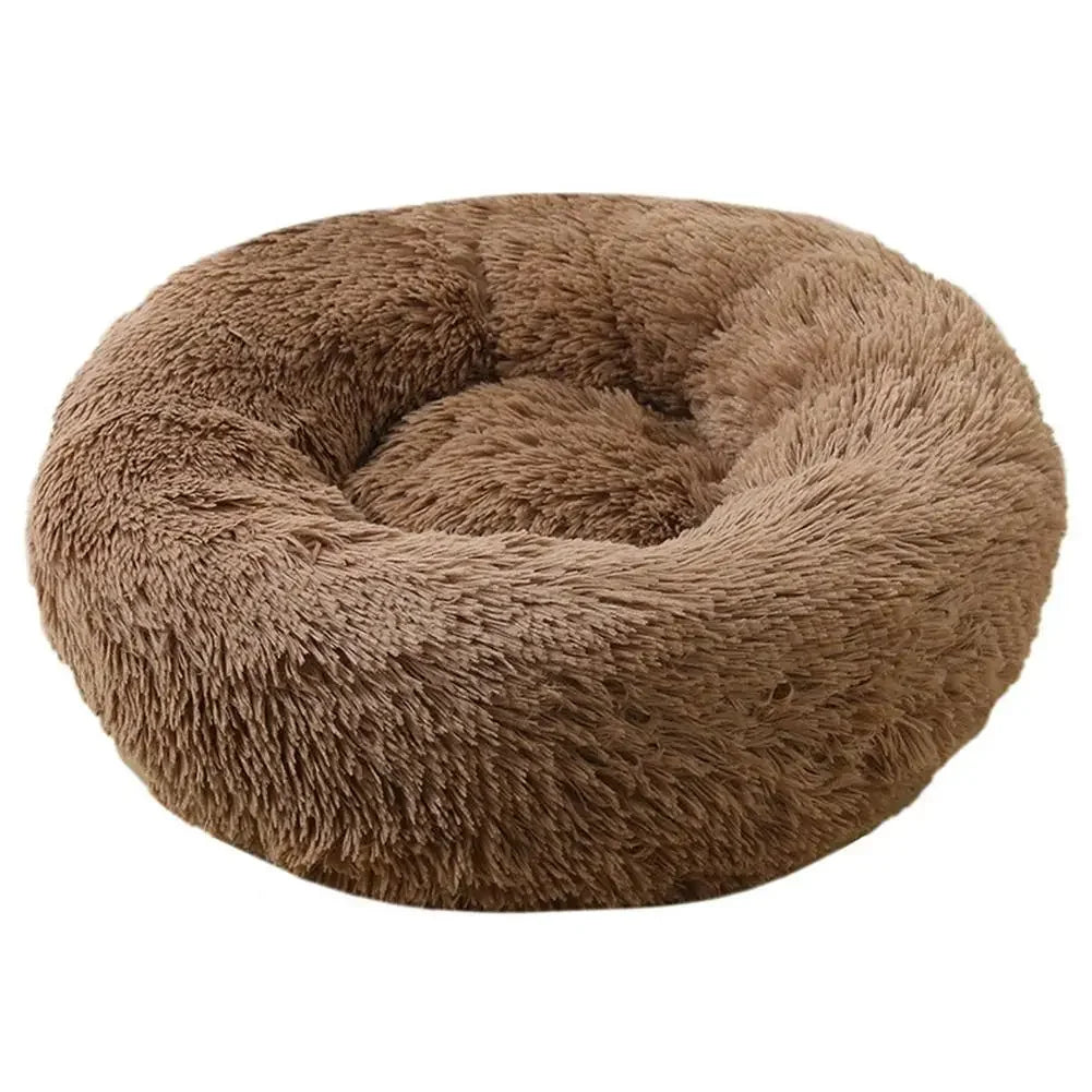 Winter Round Plush Dog Beds Washable Plush furvana tm Fluffy Pet Cushion Dog Cat Bed Mat Portable Pet Kennel Puppy Pad