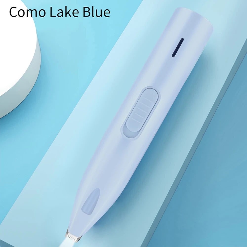 Electric Pet Claw Hair Trimmer with LED furvana tmLight for Dog Cat Foot Clipper Ear Eye Toe Grooming Kit Silent Hair Clipper Razor