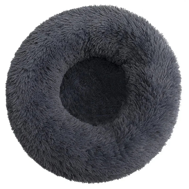 40-90cm Round Pet Bed for Large furvana tm Dog Bed Super Soft Cat Bed Long Plush Dog House for Medium Dog House Winter Warm Sleeping