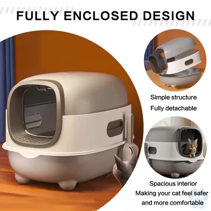 Fully Enclosed Cat Litter Box™