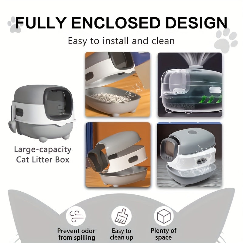 Fully Enclosed Cat Litter Box™