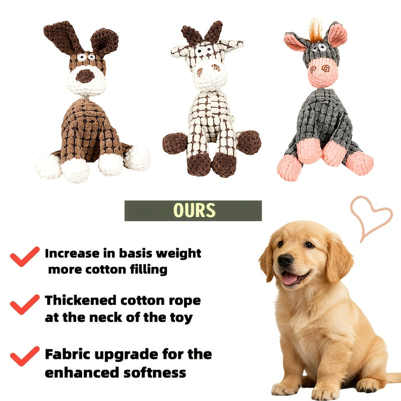 Pet Plush Squeaky Toy Set™