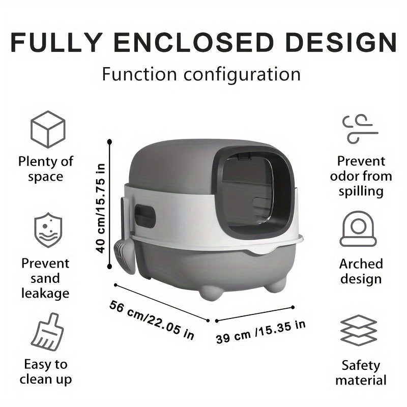 Fully Enclosed Cat Litter Box™
