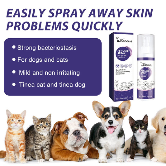 Yegbong 60ml Pet Wound Care  furvana tmCats Dogs Skin Repair Anti Itch Wound Healing Remove Odor Rash Moss Wound Treatment Spray
