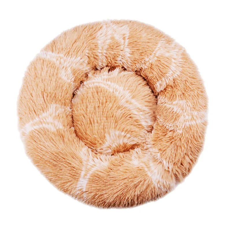 40-90cm Round Pet Bed for Large furvana tm Dog Bed Super Soft Cat Bed Long Plush Dog House for Medium Dog House Winter Warm Sleeping