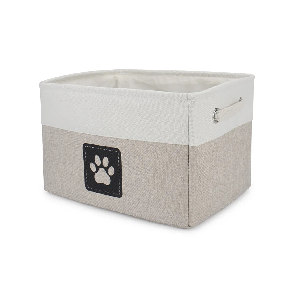 Pet Toy Storage Basket Foldable Paw Dog Cat  furvana tmBox Accessories Organize Bin