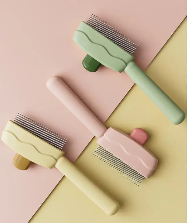 Dog Comb Massage Dog Brush furvana tm Automatic Pet Hair Remover Self Cleaning Cat Brush Dogs Grooming One Button Hair Comb Pet Products