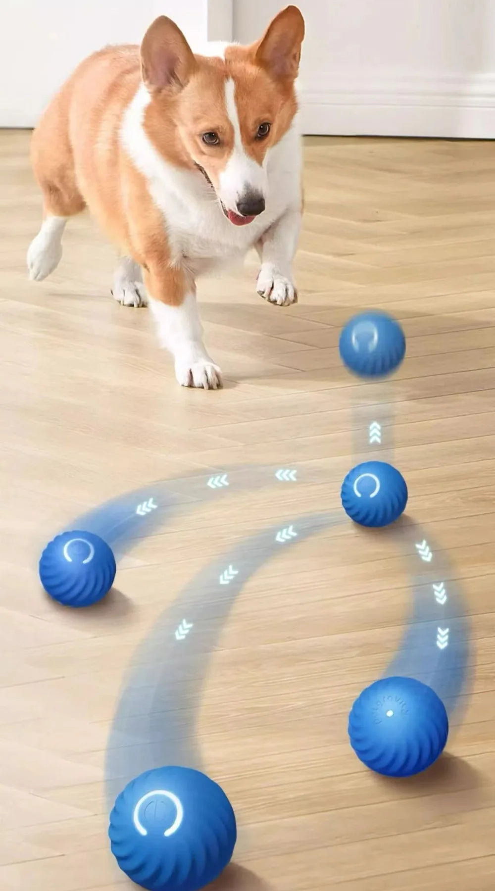 Pet Toy Ball Automatic Moving furvana tm Dog Toy Ball Smart USB Jumping Rotating Interactive Dog Chew Toy Ball for Puppy Ball Toy