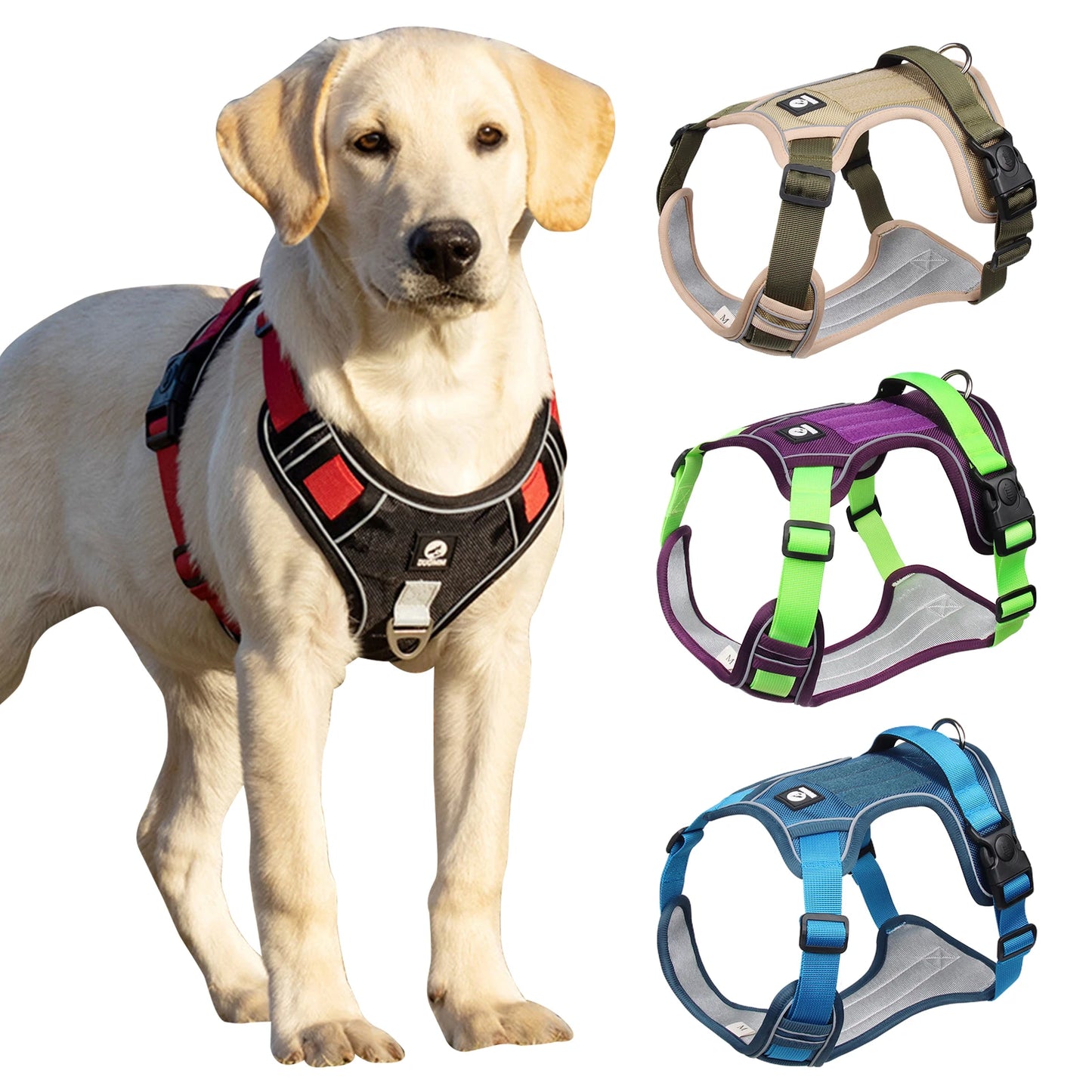 Dog Harness Reflective furvana tm Midium Large Dogs Tactical Vest Big 1680D Waterproof Oxford Cloth Dog Harnesses Pet Accessoires Supplies