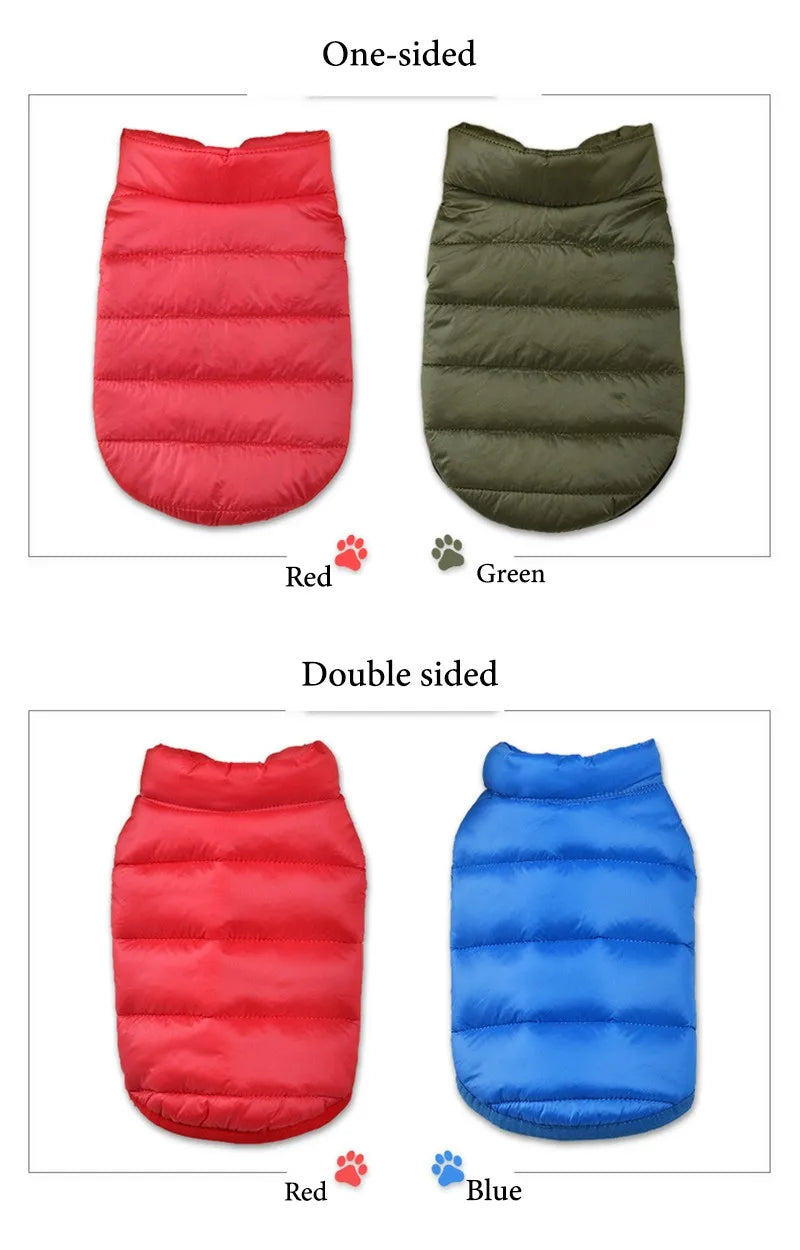 Double Sided Dog Coat Winter Warm   furvana tm Pet Dog Clothes For Small Medium Dogs Vest Chihuahua Clothing Soft Puppy Costumes