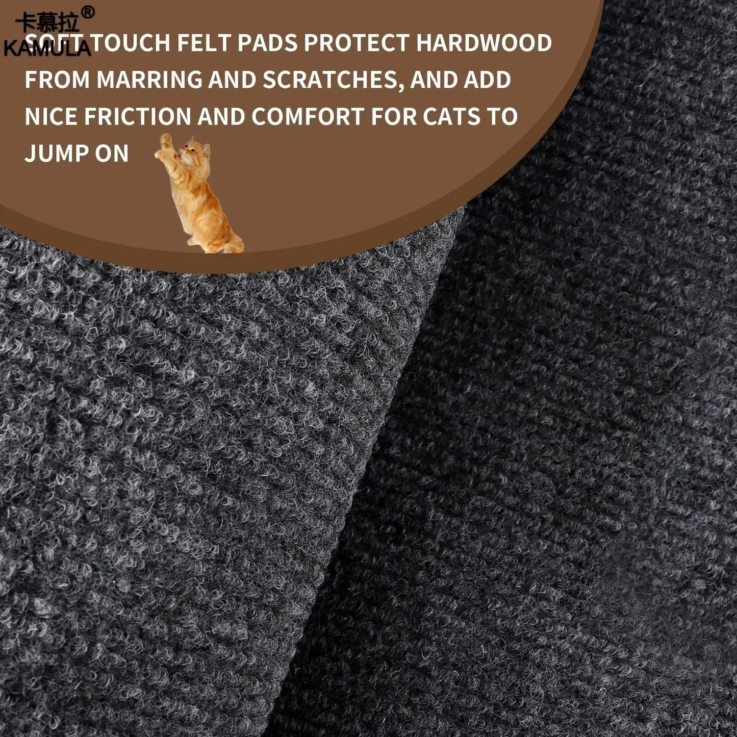 Self-Adhesive Cat Scratching Mat  furvana tmTrimmable Cat Carpet Cat Scratching Carpet Corner Wall Cat DIY Scratch Furniture Protector