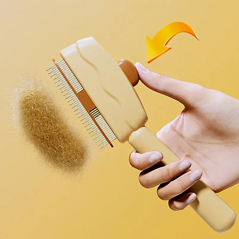 Dog Comb Massage Dog Brush furvana tm Automatic Pet Hair Remover Self Cleaning Cat Brush Dogs Grooming One Button Hair Comb Pet Products