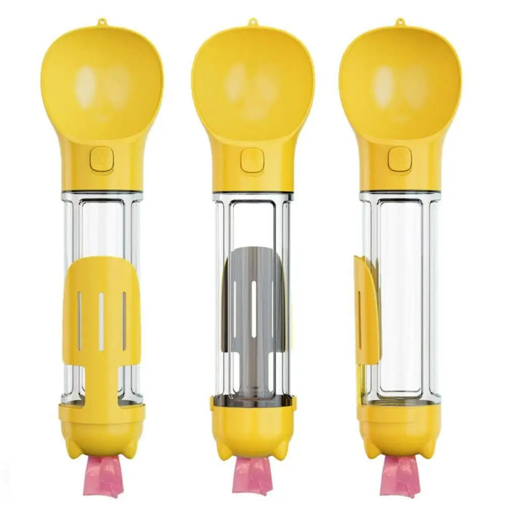 300/500ml Pet Water Food Dispenser furvana tm with Trash Bag Box and Shovel Leak Proof Pet Dog Water Bottle 3 in 1 Dog Food Feeder Cat