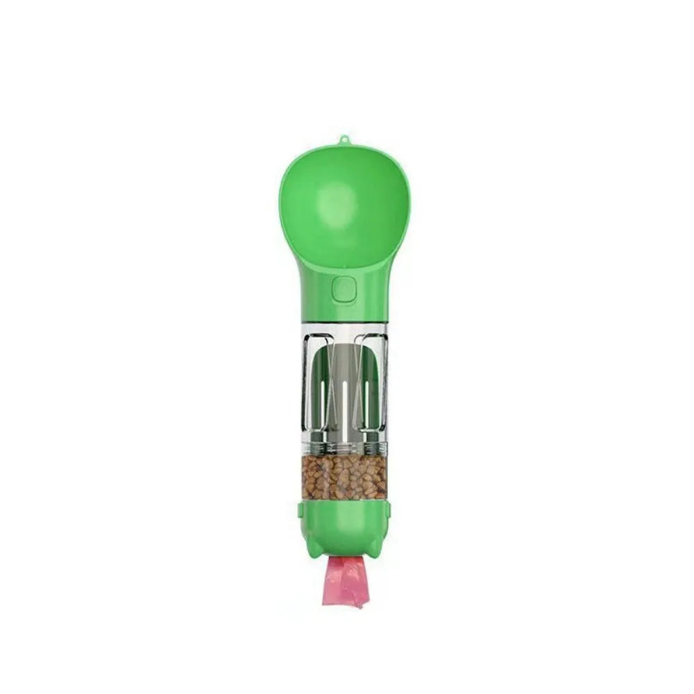 300/500ml Pet Water Food Dispenser furvana tm with Trash Bag Box and Shovel Leak Proof Pet Dog Water Bottle 3 in 1 Dog Food Feeder Cat