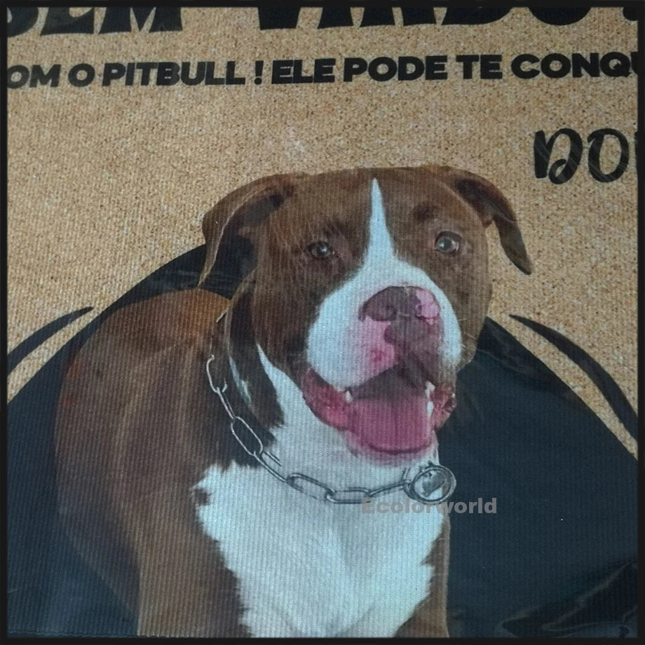 Personalized Dog Welcome  furvana tmMat Custom Doormat With Pet's Photo Name Hallway Doorway Floor Mats Carpet Home Decor Accessory