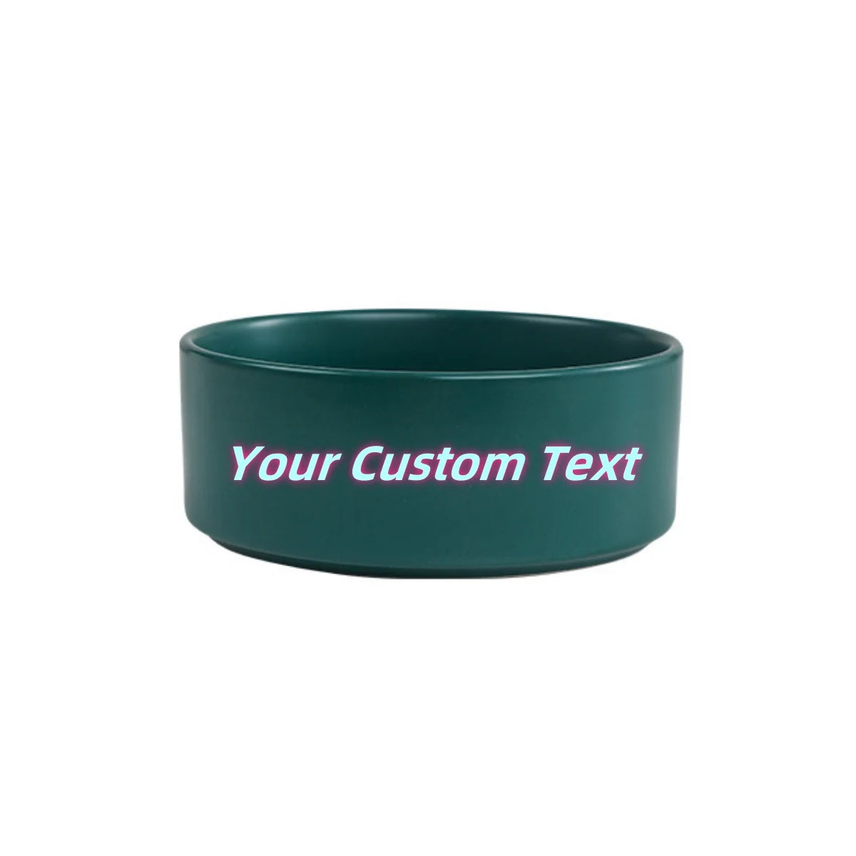 Customized Personalized Text Ceramic furvana tm Round Simple Pet Bowl Cat And Dog Food Bowl To Prevent Tipping Over Feeding Pet Supplies