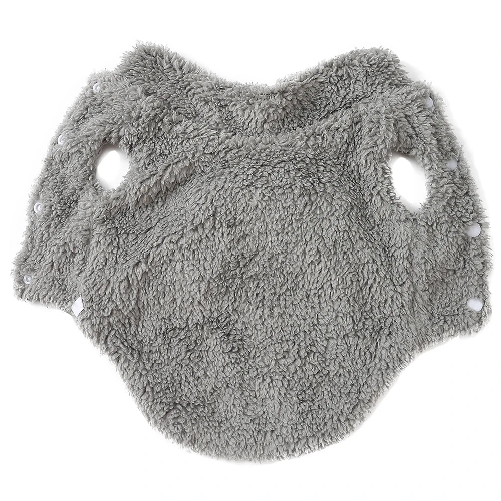 Winter Pet Clothes Cozy furvana tm Thicken Fleece Solid Kitten Sweater For Small Cats Dogs Cute Bow Jacket Coat With D-Ring Sphynx Costume