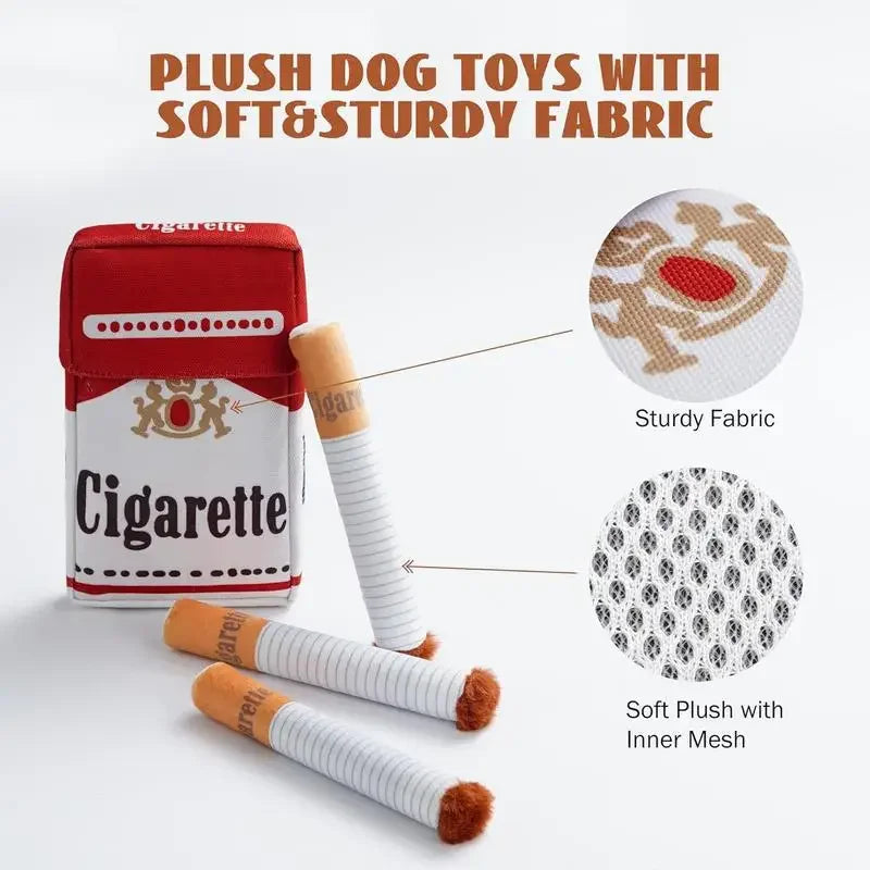 Funny Interactive Plush Dog Toys Creatives furvana tm Cigarette Design Giggling Chewing Toy for Dog The Perfect Pet Gift for Plays Dogs Toy