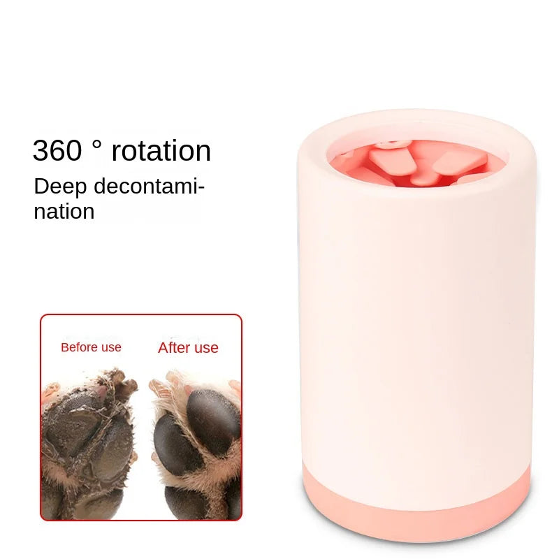 Pet Foot Washer Cup Silicone Soft furvana tm Foot Cup Cat Foot Cleaning Bucket Dog Paw Cleaner Cup Manual Quick Feet Wash Cleaner
