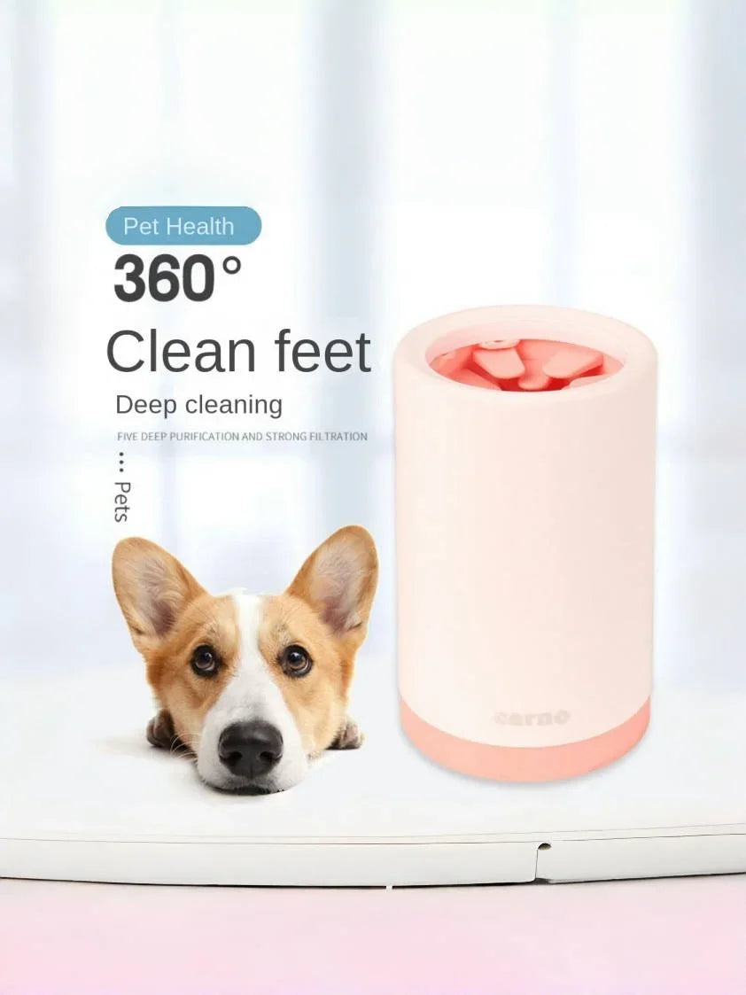 Pet Foot Washer Cup Silicone Soft furvana tm Foot Cup Cat Foot Cleaning Bucket Dog Paw Cleaner Cup Manual Quick Feet Wash Cleaner