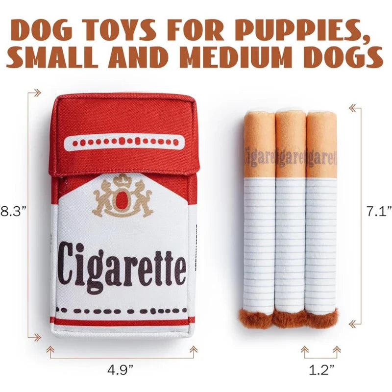 Funny Interactive Plush Dog Toys Creatives furvana tm Cigarette Design Giggling Chewing Toy for Dog The Perfect Pet Gift for Plays Dogs Toy
