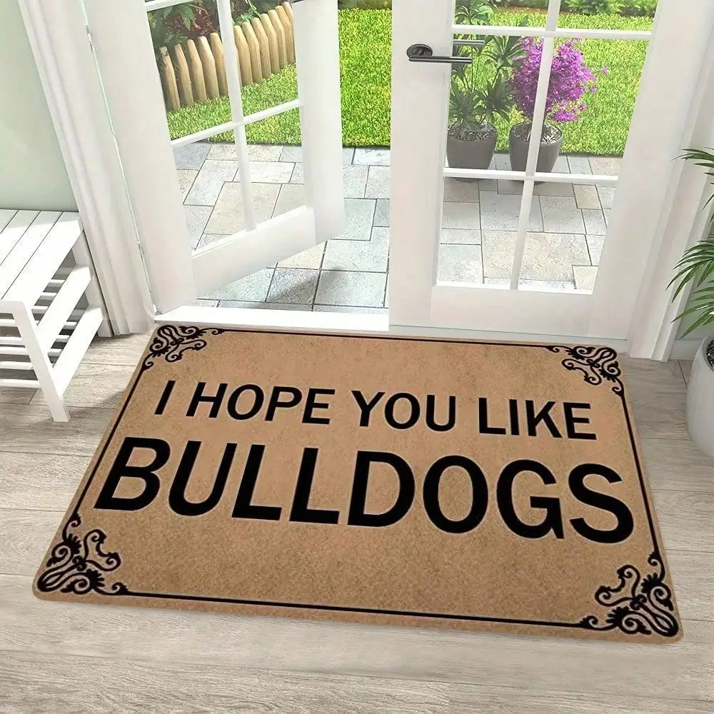 1pc Funny Doormat Bulldog  furvana tmWelcome Mat Dog Lover Gift Non-Slip Absorbent Bathroom Rug Indoor Outdoor Entryway Decor