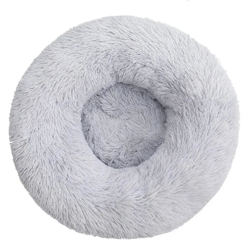 40-90cm Round Pet Bed for Large furvana tm Dog Bed Super Soft Cat Bed Long Plush Dog House for Medium Dog House Winter Warm Sleeping