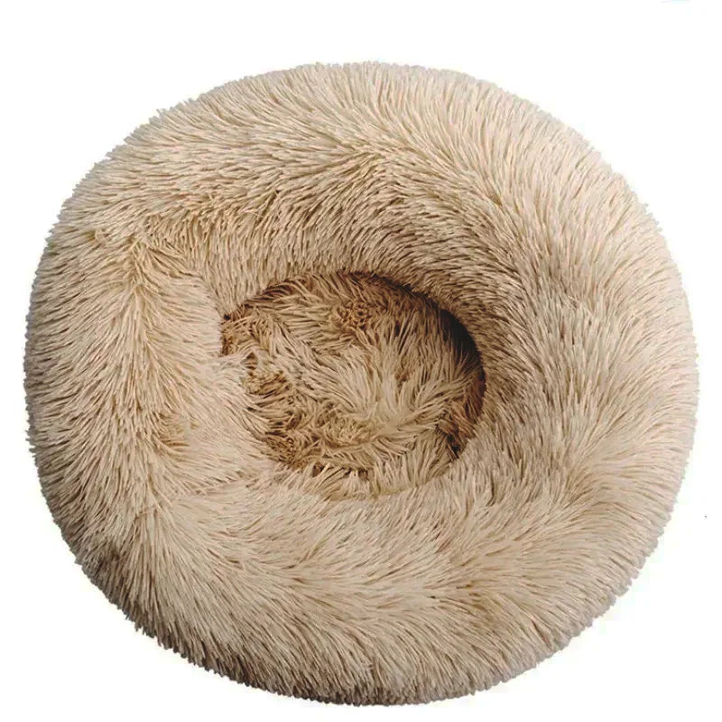 40-90cm Round Pet Bed for Large furvana tm Dog Bed Super Soft Cat Bed Long Plush Dog House for Medium Dog House Winter Warm Sleeping