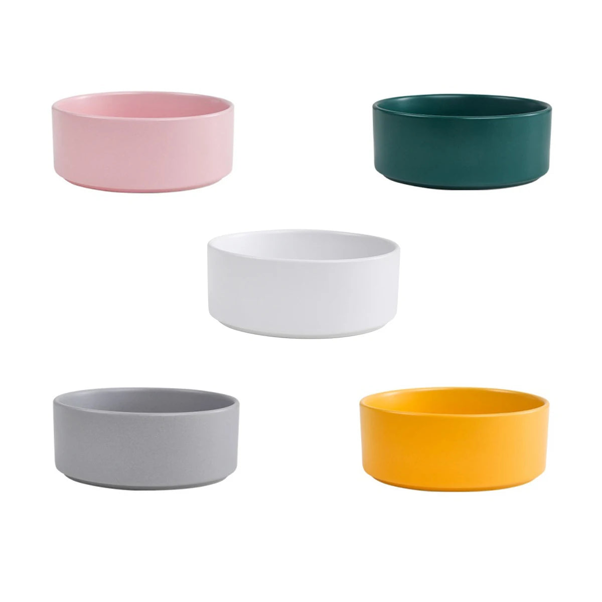 Customized Personalized Text Ceramic furvana tm Round Simple Pet Bowl Cat And Dog Food Bowl To Prevent Tipping Over Feeding Pet Supplies