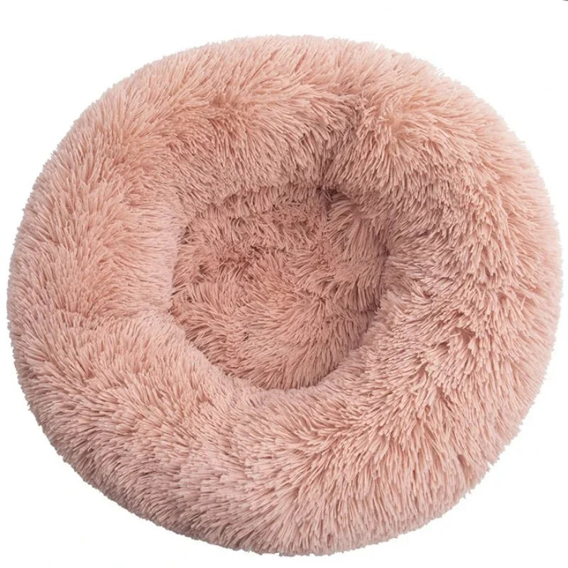 40-90cm Round Pet Bed for Large furvana tm Dog Bed Super Soft Cat Bed Long Plush Dog House for Medium Dog House Winter Warm Sleeping