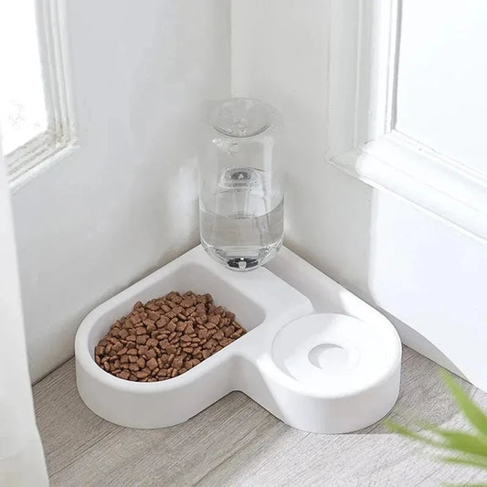 Automatic Drinking Love Pet Bowl Moisture  furvana tm-proof Cat Bowl Dog Basin Dual-use Multi-functional Drinking And Feeding