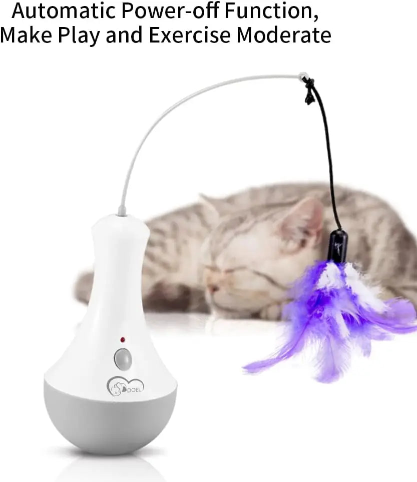 Cat Interactive Toys Funny Feather Kitten furvana tm Teaser Indoor Play Automatic Toy Gift Cat Feather Toy