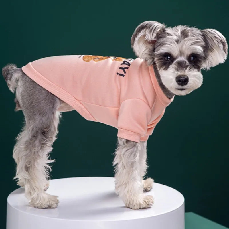 Dogs Winter Cute Clothe furvana tms Puppy Warm Pullover Sweatshirt Bear Pattern Pet Jacket for Small Medium Dog Cat Coats Chihuahua Costume