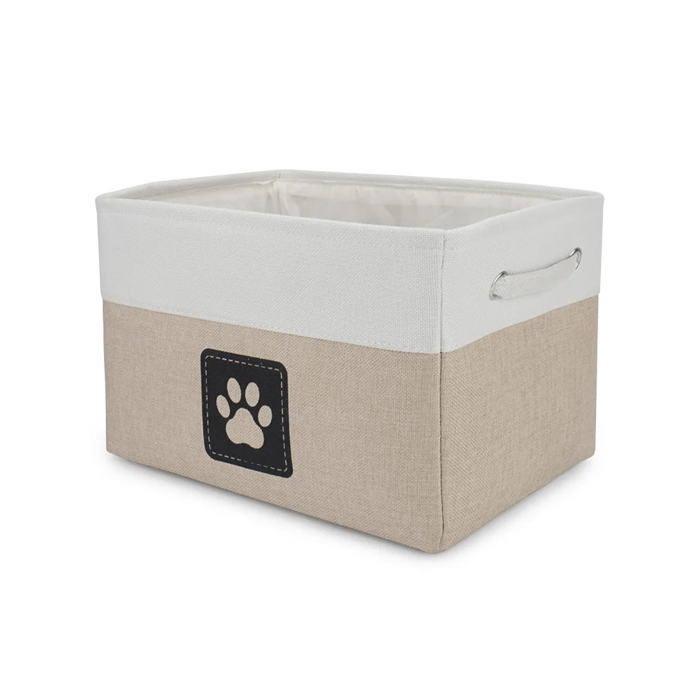 Pet Toy Storage Basket Foldable Paw Dog Cat  furvana tmBox Accessories Organize Bin
