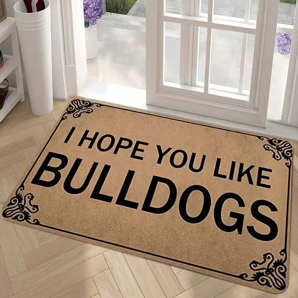 1pc Funny Doormat Bulldog  furvana tmWelcome Mat Dog Lover Gift Non-Slip Absorbent Bathroom Rug Indoor Outdoor Entryway Decor