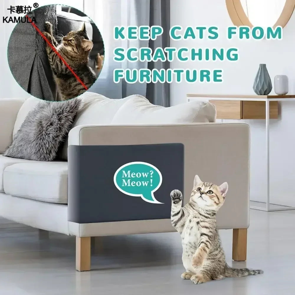 Self-Adhesive Cat Scratching Mat  furvana tmTrimmable Cat Carpet Cat Scratching Carpet Corner Wall Cat DIY Scratch Furniture Protector