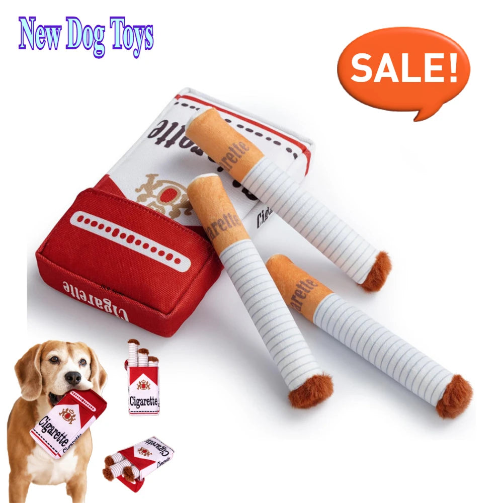 Funny Interactive Plush Dog Toys Creatives furvana tm Cigarette Design Giggling Chewing Toy for Dog The Perfect Pet Gift for Plays Dogs Toy