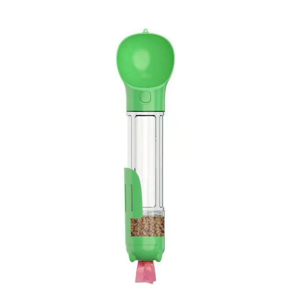 300/500ml Pet Water Food Dispenser furvana tm with Trash Bag Box and Shovel Leak Proof Pet Dog Water Bottle 3 in 1 Dog Food Feeder Cat