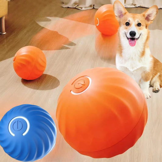Pet Toy Ball Automatic Moving furvana tm Dog Toy Ball Smart USB Jumping Rotating Interactive Dog Chew Toy Ball for Puppy Ball Toy