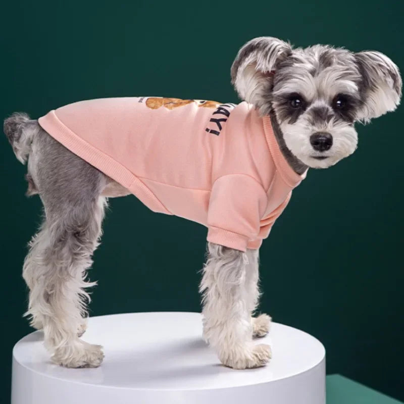 Dogs Winter Cute Clothe furvana tms Puppy Warm Pullover Sweatshirt Bear Pattern Pet Jacket for Small Medium Dog Cat Coats Chihuahua Costume