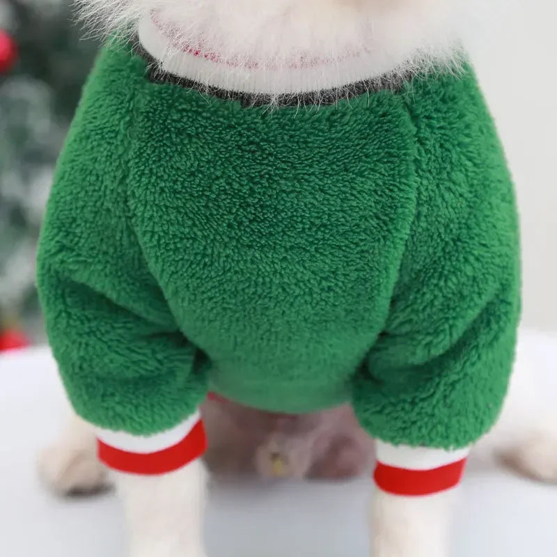 Dog Christmas Clothes Winter Warm Pet Clothes furvana tm for Small Medium Dogs Elk Santa Claus Dog Cats Coat Hoodies Christmas Dogs Costume