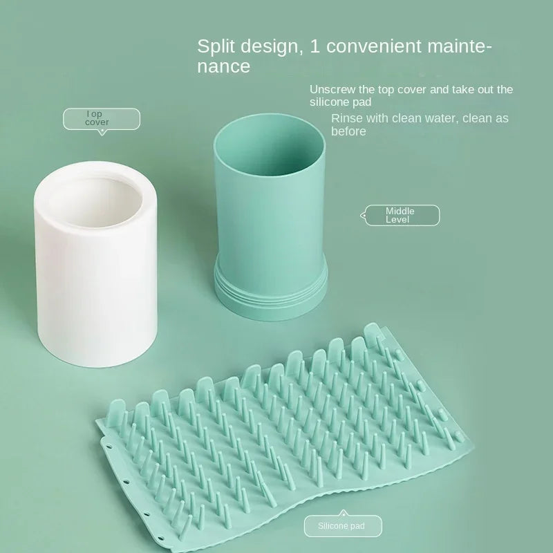 Pet Foot Washer Cup Silicone Soft furvana tm Foot Cup Cat Foot Cleaning Bucket Dog Paw Cleaner Cup Manual Quick Feet Wash Cleaner
