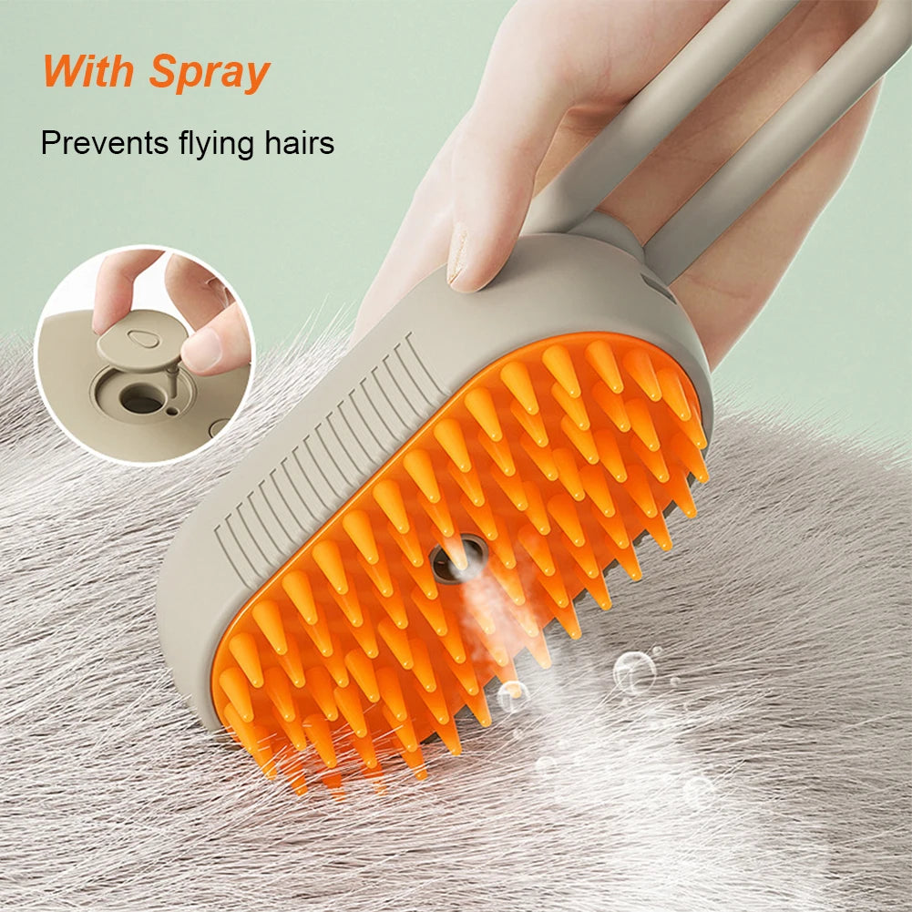 Cat Steam Brush Steamy Dog Brush 3 in 1  furvana tm Electric Spray Cat Hair Brushes USB Rechargeable Dog Grooming Massage Comb for Pet Hairs