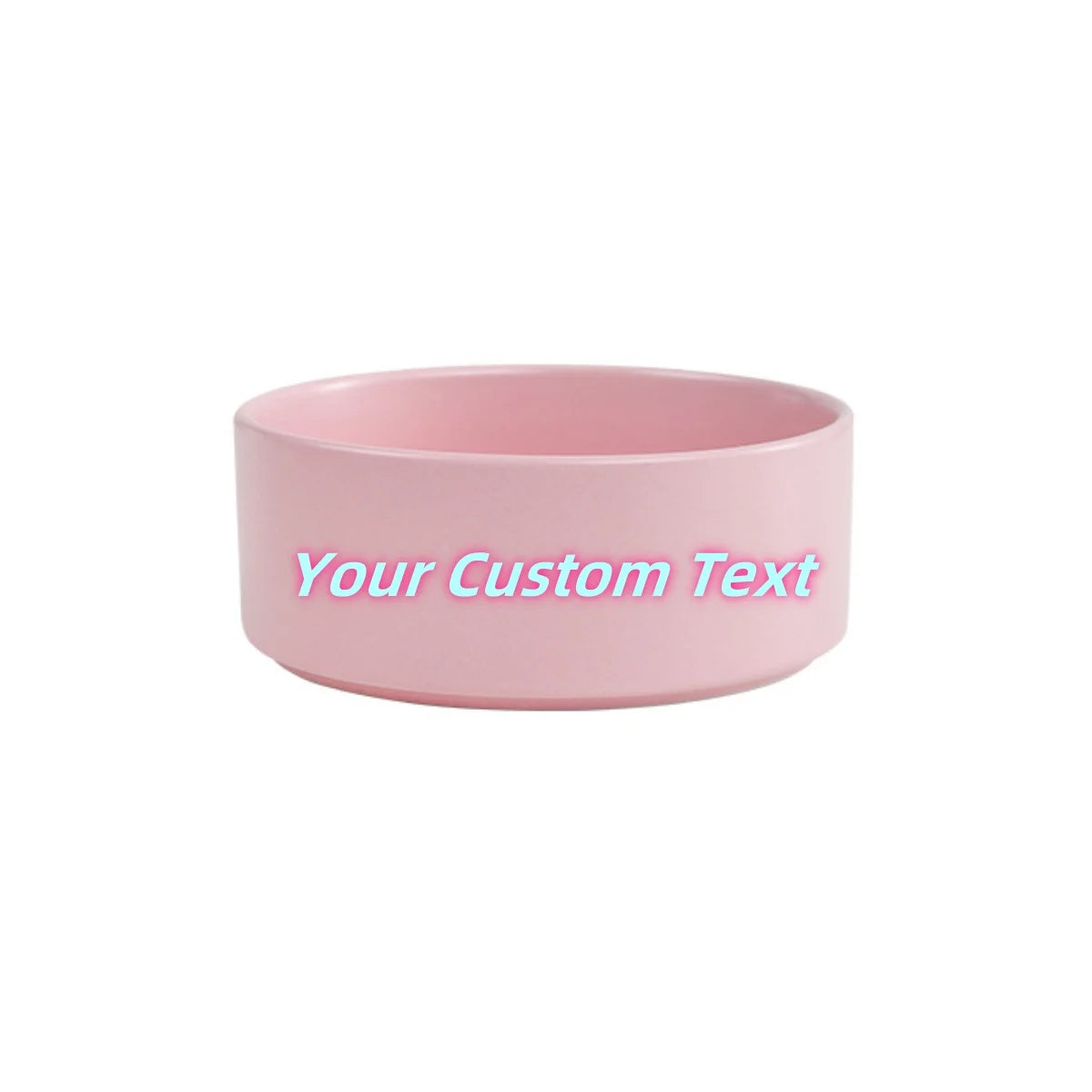 Customized Personalized Text Ceramic furvana tm Round Simple Pet Bowl Cat And Dog Food Bowl To Prevent Tipping Over Feeding Pet Supplies