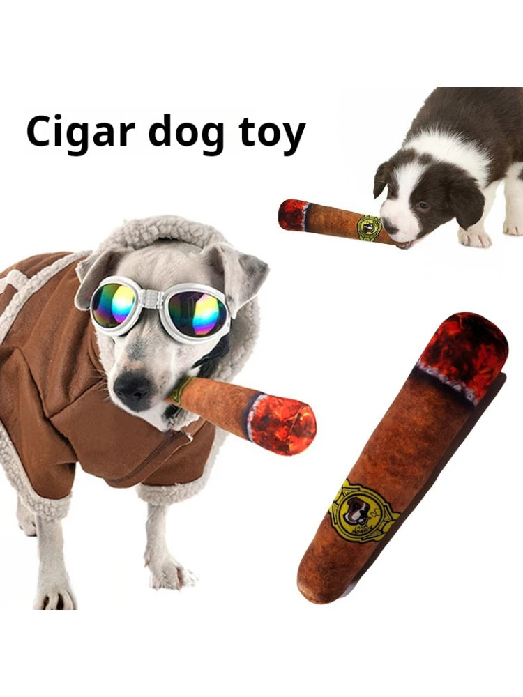 Interactive Dog Joint Sound Puppy Toys  furvana tm Cigar For Small Resistant Squeak Dogs Indestructible Dog Plush Chewing Toy Pet Bite Toys