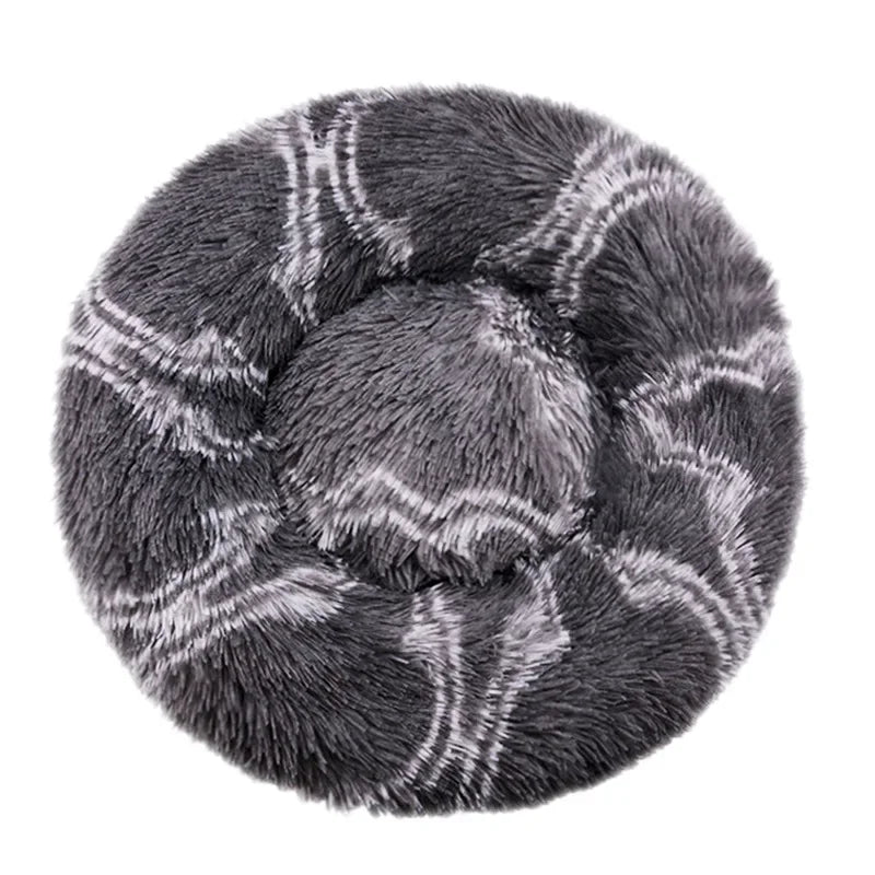40-90cm Round Pet Bed for Large furvana tm Dog Bed Super Soft Cat Bed Long Plush Dog House for Medium Dog House Winter Warm Sleeping
