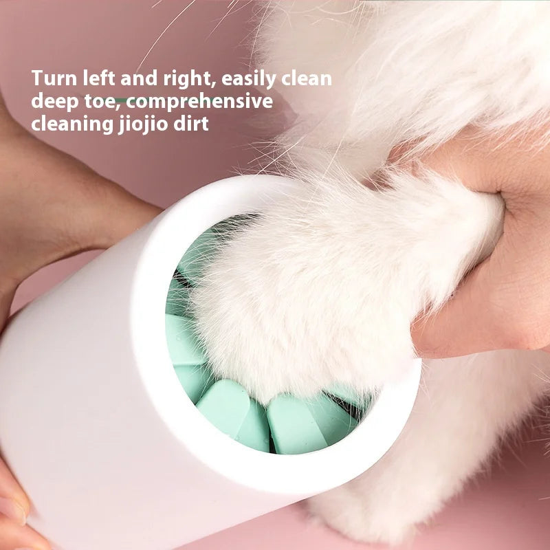 Pet Foot Washer Cup Silicone Soft furvana tm Foot Cup Cat Foot Cleaning Bucket Dog Paw Cleaner Cup Manual Quick Feet Wash Cleaner