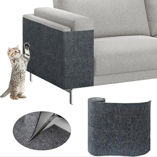 Self-Adhesive Cat Scratching Mat  furvana tmTrimmable Cat Carpet Cat Scratching Carpet Corner Wall Cat DIY Scratch Furniture Protector