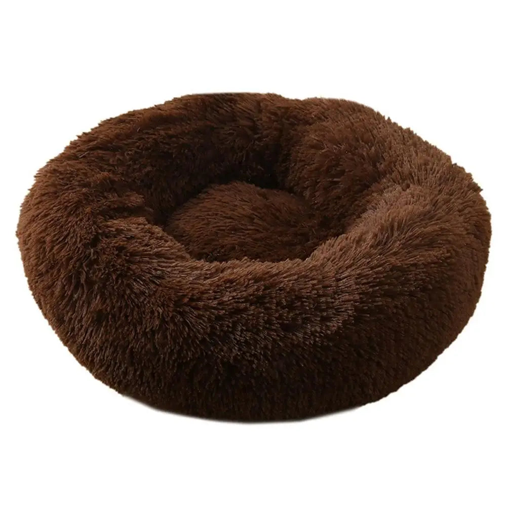 Winter Round Plush Dog Beds Washable Plush  furvana tm Fluffy Pet Cushion Dog Cat Bed Mat Portable Pet Kennel Puppy Pad