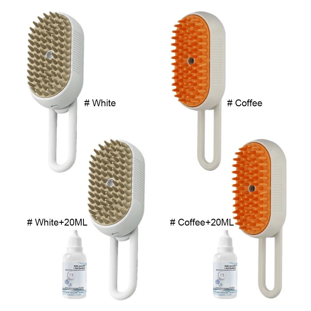 Cat Steam Brush Steamy Dog Brush 3 in 1  furvana tm Electric Spray Cat Hair Brushes USB Rechargeable Dog Grooming Massage Comb for Pet Hairs